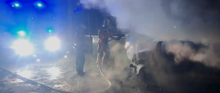 Вночі на Тячівщині спалахнула автівка