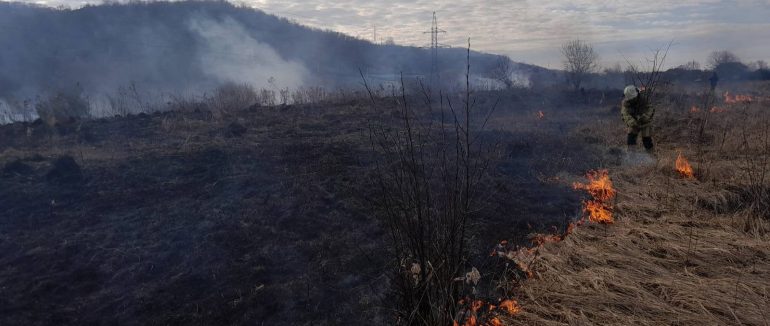 За вихідні на Закарпатті рятувальники зафіксували 25 загорянь сухостою