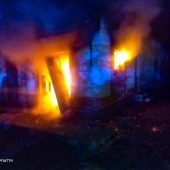 Уночі в Чопській міській лікарні вигоріла надвірна споруда