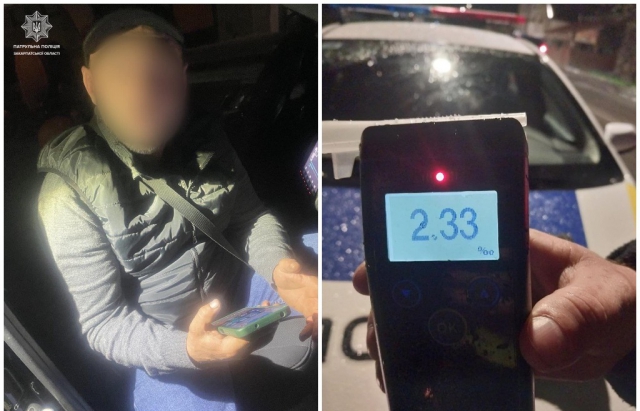 Ледве тримався за кермо: у Мукачеві затримали п’яного водія