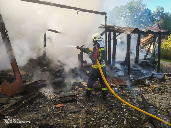 Пішла годувати худобу і побачила вогонь: на Мукачівщині рятувальники ліквідували пожежу у надвірній споруді