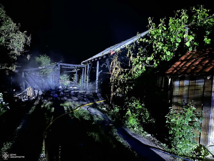 На Закарпатті врятували сім’ю від пожежі в житловому будинку