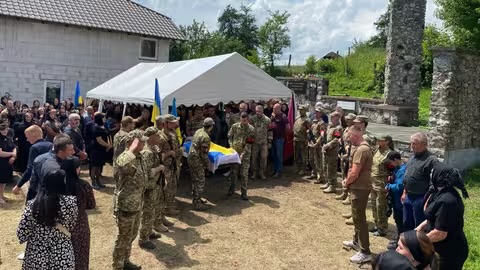 Провели в останню путь закарпатця Дмитра Голубку