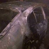 У Берегові горіла Skoda Octavia: вогонь знищив авто