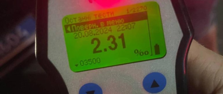 В Ужгороді ввечері патрульні затримали п’яного водія вантажівки