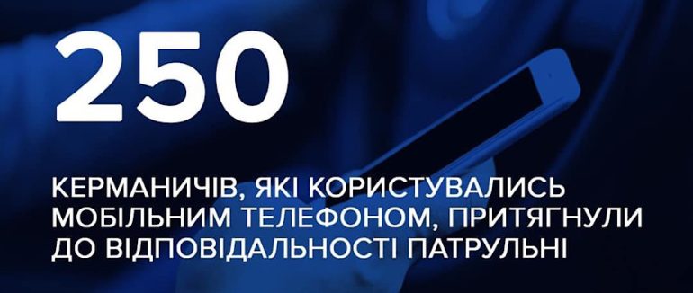 На Закарпатті виявили 250 водіїв, які користувалися телефоном