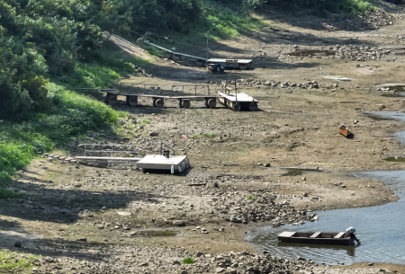 Рівень води в річці Тиса впав до історичного мінімуму