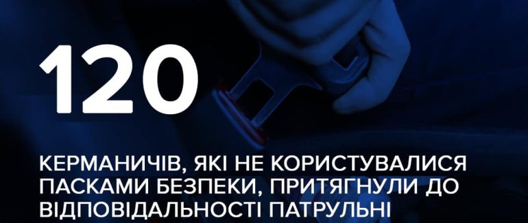 Патрульні Закарпаття винесли 120 постанов на водіїв, які не пристібають ремні безпеки