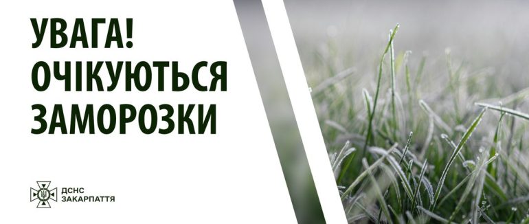 На території Закарпаття очікується сильні заморозки