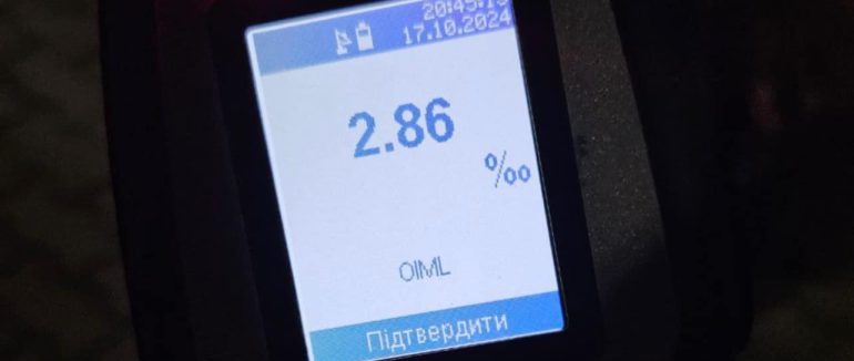 У Мукачеві патрульні зловили пʼяного водія
