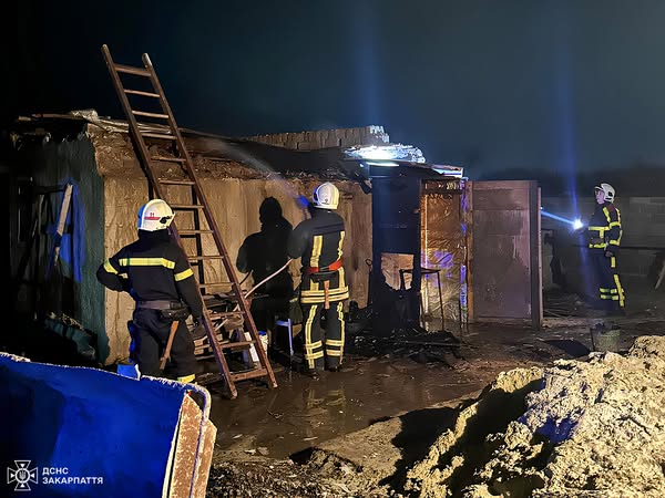 Мукачівські рятувальники ліквідували загорання в коптильні