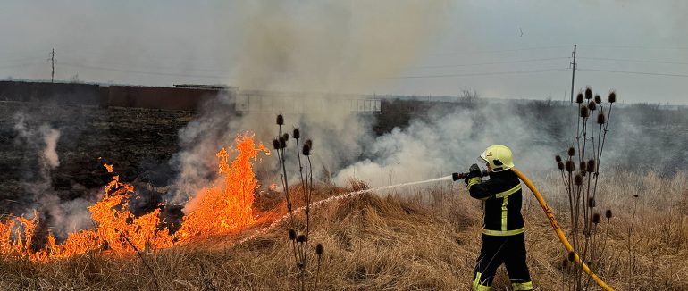 Понад 15 гектарів сухостою: вчора закарпатські рятувальники ліквідували 23 пожежі на полях