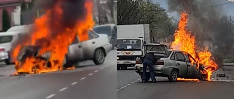 ДТП на Хустщині: внаслідок зіткнення загорівся легковик