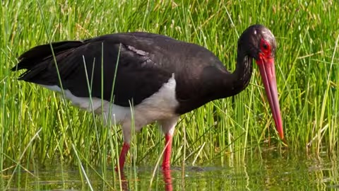 У національному парку «Синевир» зафільмували рідкісного чорного лелеку