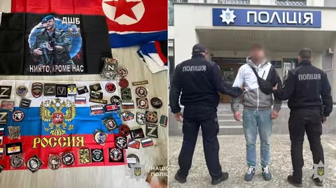 У жителя Ужгорода виявили понад 200 предметів з російською символікою: прапори, значки, шеврони