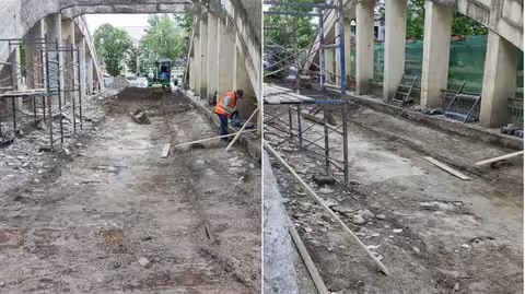 В центрі Іршави ремонтують 100-річний міст