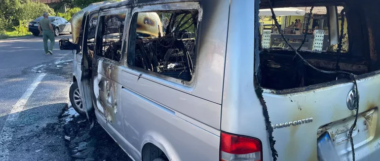 Вогнеборці ліквідували пожежу в автомобілі на трасі Київ–Чоп