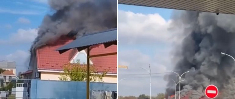 Пожежа в Ужгороді: по вулиці Лінтура загорівся автосервіс