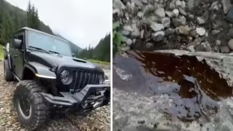 Джиперська розвага з наслідками: кілька літрів мастила потрапили у річку на Закарпатті