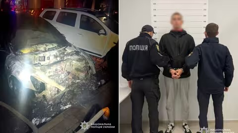 В Ужгороді затримали студента за підпал автівки Tesla на замовлення