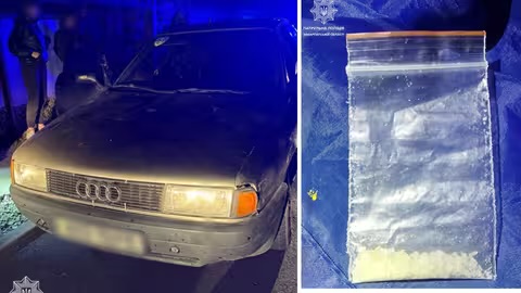 У Мукачеві патрульні зупинили водія Audi з наркотиками та кийком