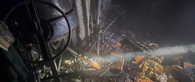 Рятувальники ліквідували пожежу в коптильні та не допустили вибуху газових балонів