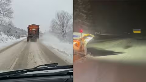 Через снігопад на перевалах між Закарпаттям та Львівщиною ускладнений проїзд