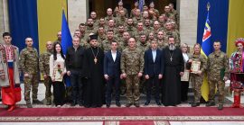 В атріумі ОВА привітали закарпатських нацгвардійців із 12-ю річницею підрозділу