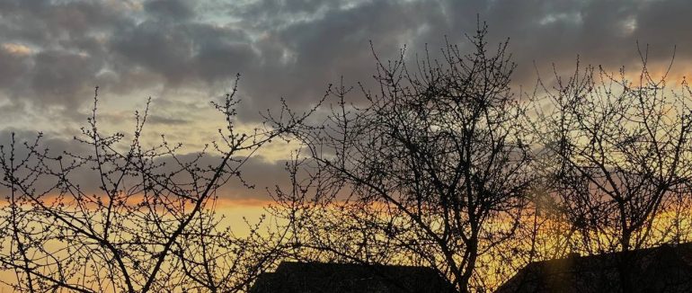 Очевидці зафільмували атмосферний захід сонця в Ужгороді