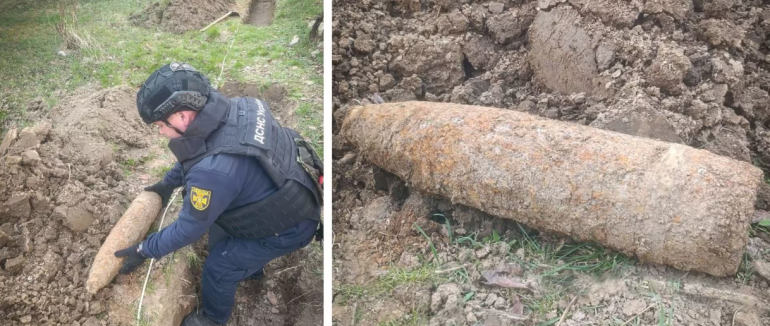 У Невицькому на подвір’ї жінка знайшла артснаряд часів Другої світової