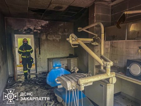 На Берегівщині вогнеборці ліквідували пожежу в стоматологічному кабінеті