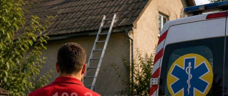 На Тячівщині чоловік упав із даху власного будинку: постраждалого госпіталізували