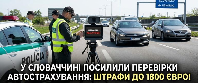У Словаччині посилили перевірки автострахування: штрафи автоматизують, а машини зніматимуть з обліку