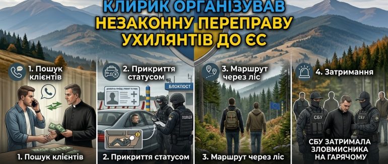 На Закарпатті затримали клирика, який переправляв ухилянтів до ЄС