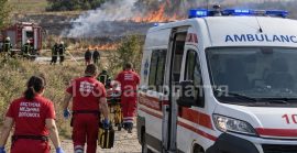 Пожежа в полі на Мукачівщині: 77-річна жінка отримала тяжкі опіки